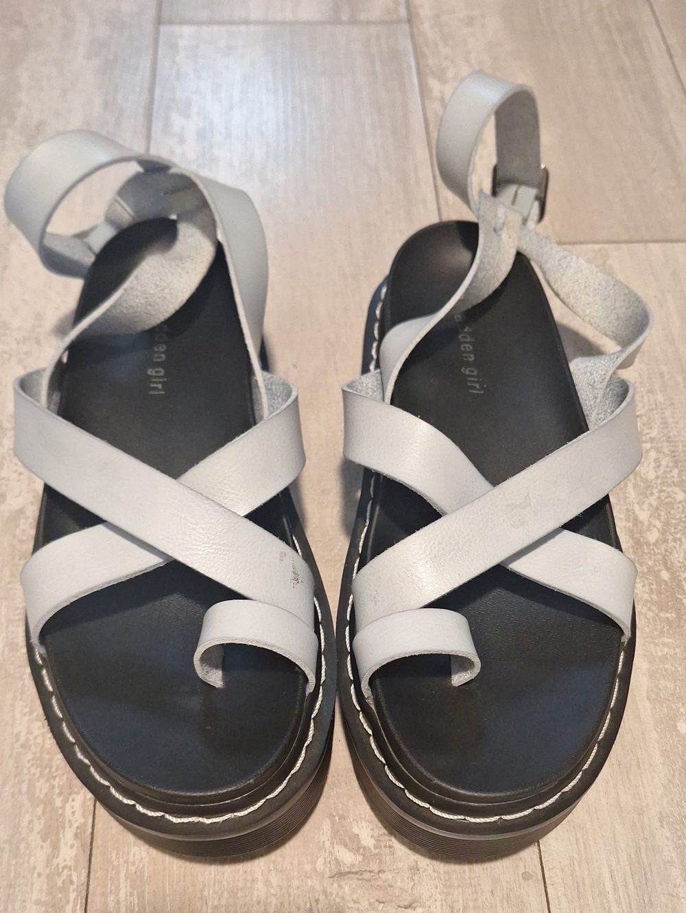 Light Blue Madden Girl  Strappy Platform Sandals Size 8 Super Comfy